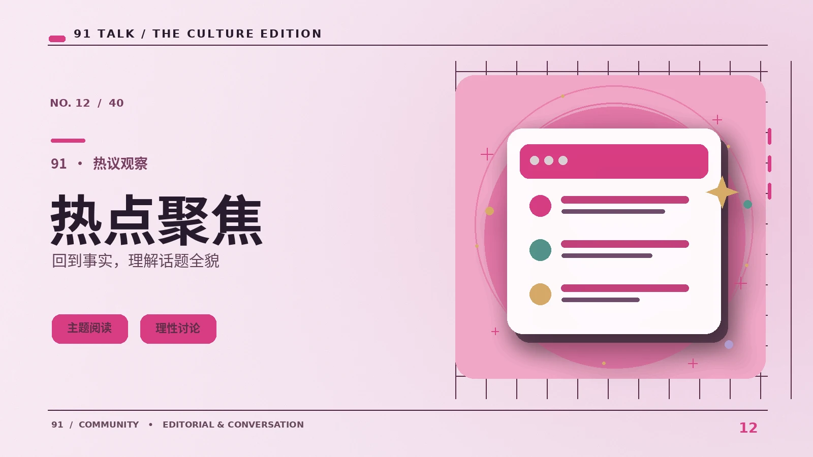 精选直播议题的三种阅读方式